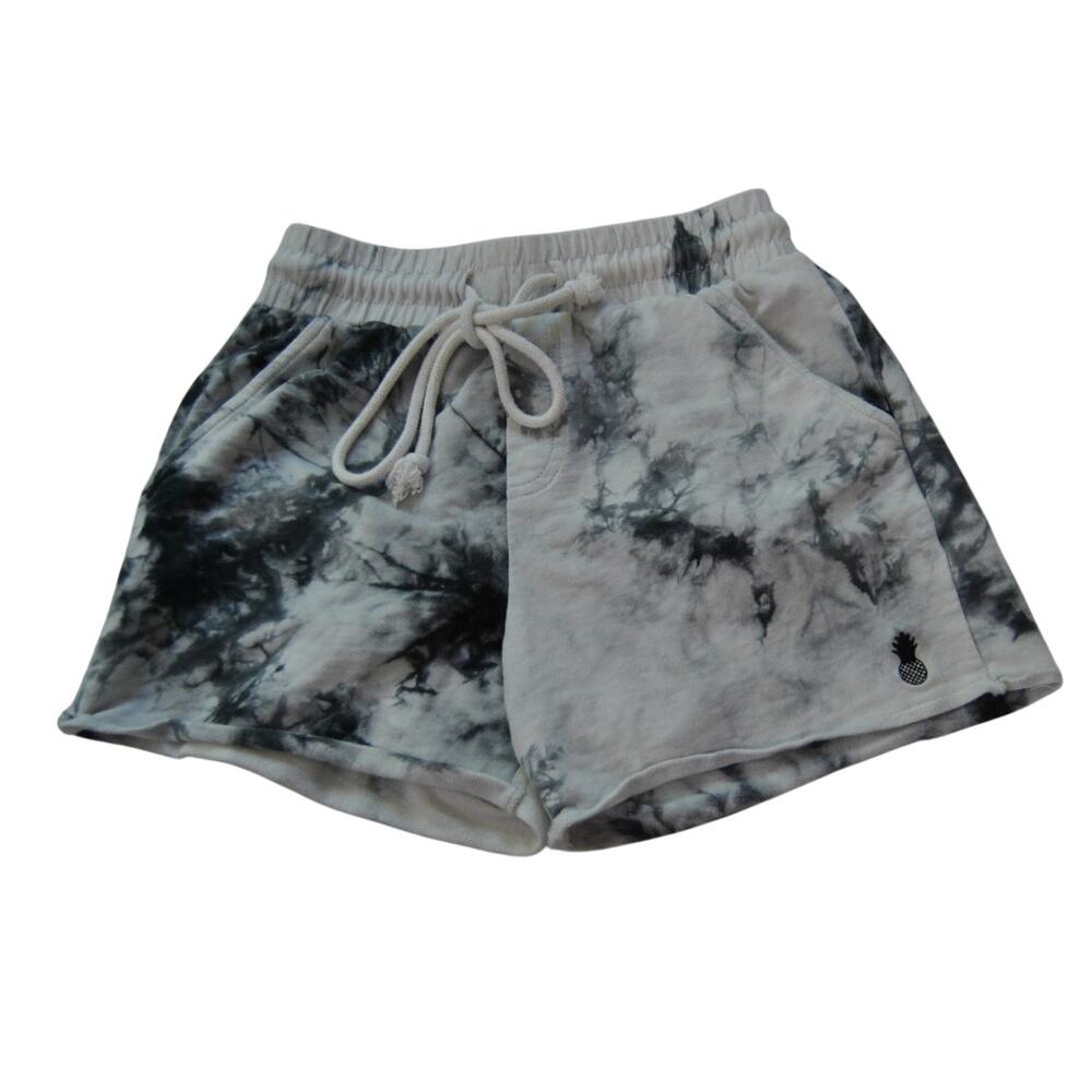 JJ malibu Shorts Black & White Tie Dye Design Small